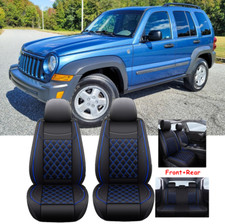 5-seater Car Seat Covers Full Set Front Rear Cushion Pu Leather For Jeep Liberty