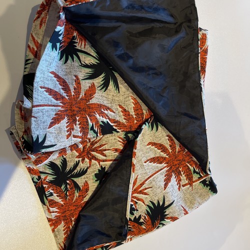 Topshop Womens Skort 8 Beige Palm Tree Shorts / Skirt Tropical Print Orange New - Picture 7 of 13
