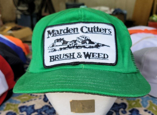 VINTAGE MARDEN CUTTER BRUSH & WEED TRUCKER MESH SNAPBACK HAT CAP