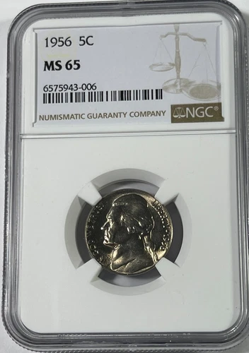1956 Jefferson 5C NGC MS65 (#18001)  Fresh Holder.
