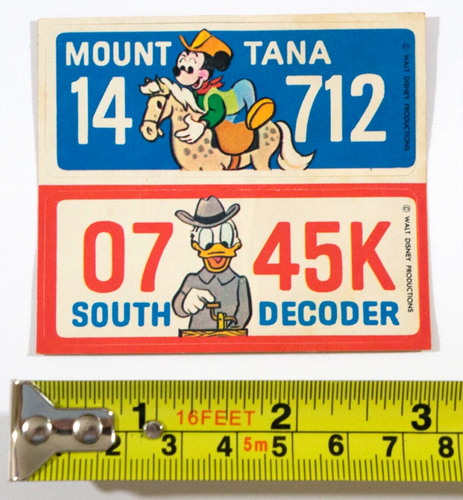 7 Vintage Disney Wonder Bread License Plate Stickers 1976 - Picture 5 of 6