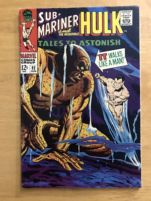 Tales to Astonish #92 (Marvel Comics June 1967) Sub-Mariner, Hulk  Marie Severin
