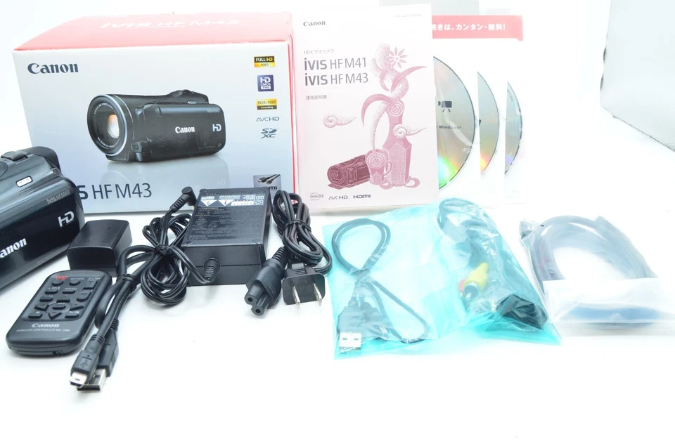 TOP MINT w/ box Canon iVIS HF M43 HD Video Camera Camcorder Black from Japan - Image 4 of 4