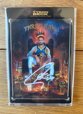 /30 Stephen Curry x Tyson Beck 2025 Three King White Ink On Card Auto Autograph
