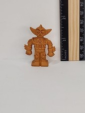 Vtg 1970s Diener 2" Eraser Figure Space Raiders Alien Robot Toy - "Dard" Orange