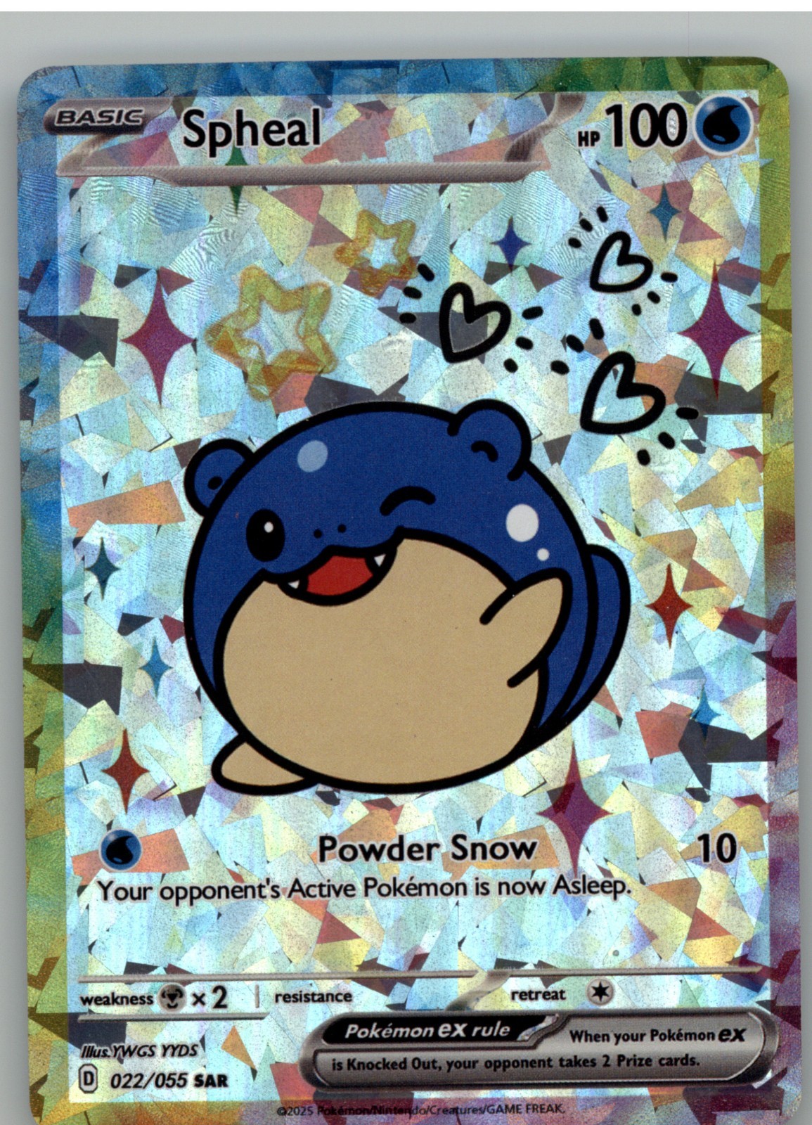Pokemon Lil Derpies Sparkle Parody - Spheal 022/055 - Cracked Ice Nontcg Card