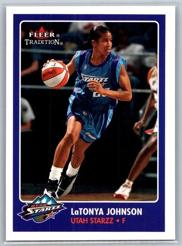 2001 Fleer Tradition WNBA Basketball #94 LaTonya Johnson - VG - Utah Starzz