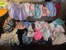 Baby Girl Mixed Size Clothing Lot Over 50 Pieces NB To 9mo Cotton Blend Floral
