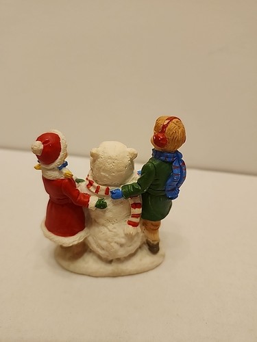 Vintage 1994 Coca-Cola Town Square Collection Christmas Girl, Boy, Polar Bear - Picture 2 of 5