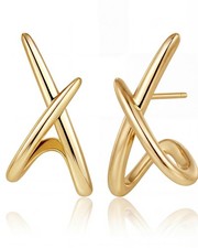 Gold Earrings for Women Trendy,14K Gold Plated Stud Earrings Dainty Earrings ...