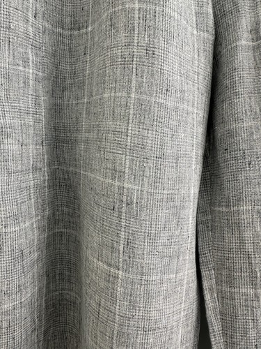 TRANSIT PAR SUCH grau karierte Leinen Karottenbein High Waist Hose Größe L - Bild 2 von 9