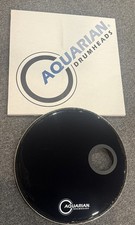 Aquarian Drummheads SMPTCC20BK 20" Black Bass Drum Head in Ebony Black