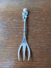 Hildesheimer Rose, Fleisch Gabel  Dreizack, 800 Silber ca. 1930, siehe Fotos