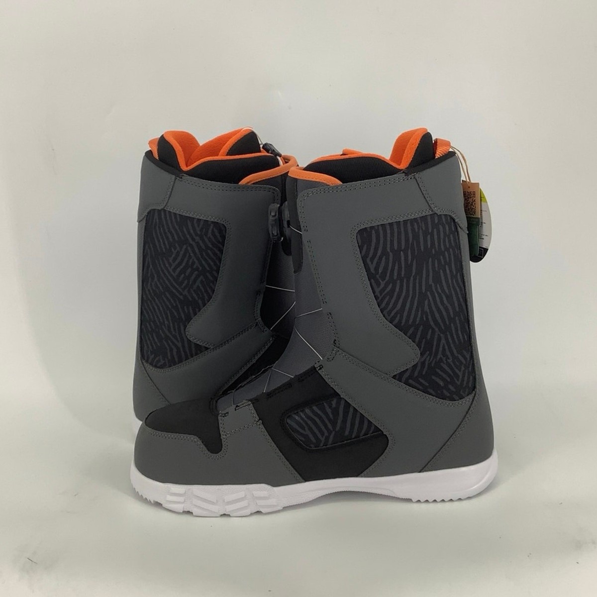 DC Men's Size 13 Grey/Black/Orange Phase Boa 2024 Snowboard Boots