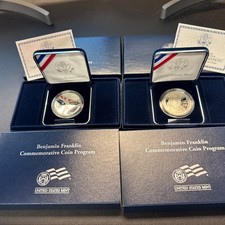 2006 Benjamin Franklin 2 Silver Dollar Commemorative Collection