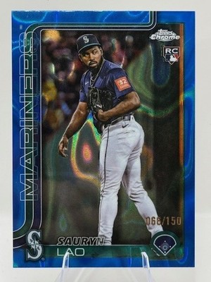 2025 Topps Chrome SAURYN LAO Rookie Blue  Lava /150 SP RC Mariners