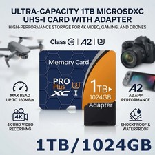 High Speed Micro SD TF Card 1TB Memory Card Class 128GB 256GB with Adapter Lot