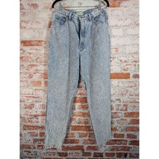 Sasson Modern Basics Jeans Womens 28 Blue Acid Wash Vintage High Rise Tapered