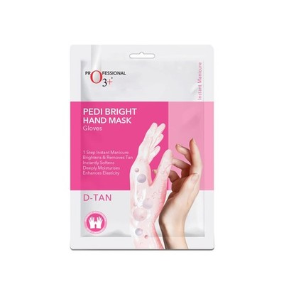 O3+ Pedi Bright Hand Gloves Cream Moisturising & Brightening Looking Hands Mask