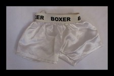 The Bear Factory White Silky Boxer Shorts for 16-18" Teddy Bear