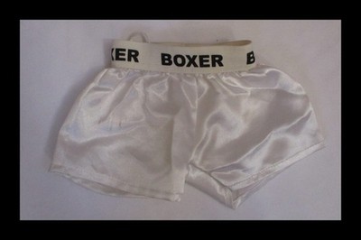 The Bear Factory White Silky Boxer Shorts for 16-18'' Teddy Bear