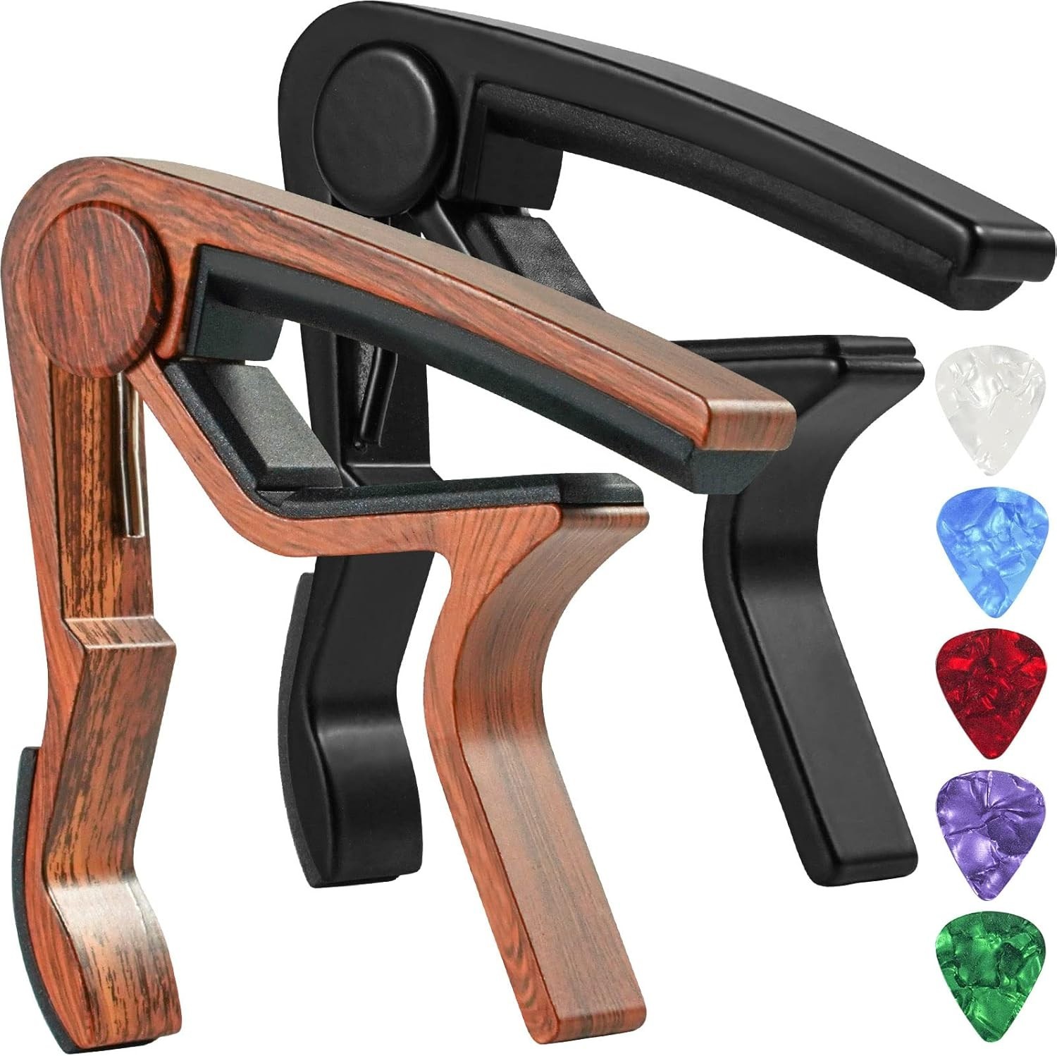 Capotasto per chitarra acustica ed elettrica accessori confezione da 2 foto 3