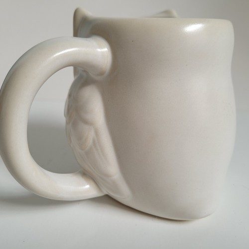 Threshold Stoneware White Ivory Owl 3D Mug Coffee Cup Nice Condition Description - Picture 4 of 11