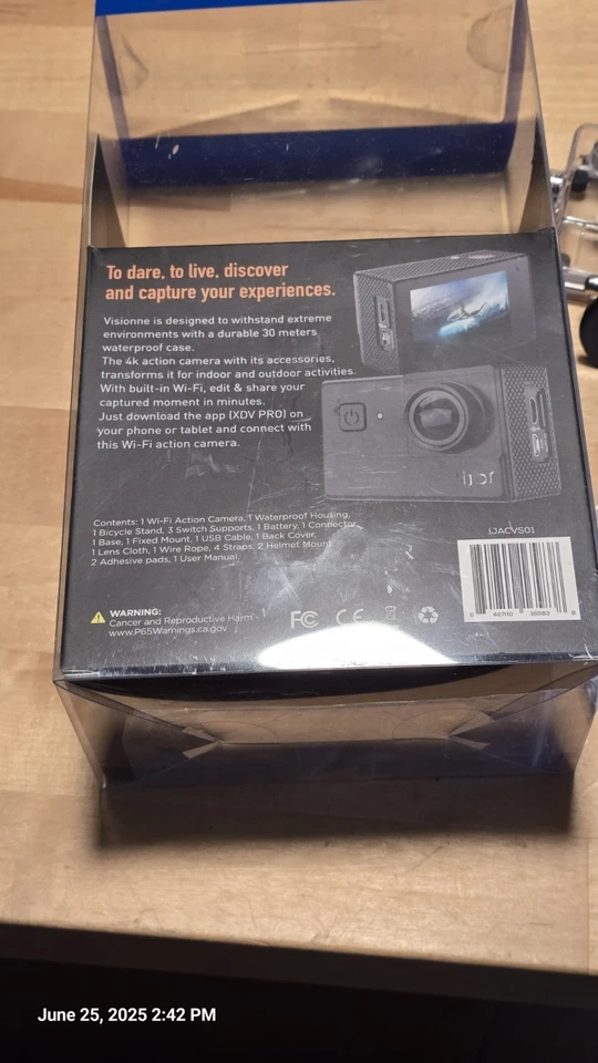 IJOY VISIONNE 4K ACTION CAMERA IJACVS01 WITH TOUCH SCREEN NO SD CARD INCLUDED - Image 3 of 4