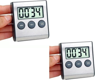 2 Pack Digital Magnetic Countdown Timer with Loud Alarm for Cooking, Baking, Spo