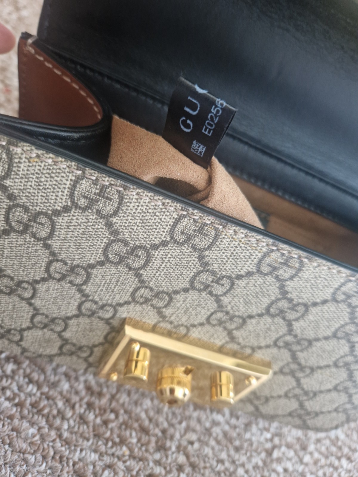 Gucci Padlock Leather And Coated Canvas Handbag image 6