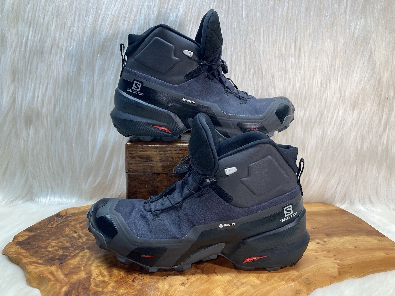 Stivali da trekking unisex Salomon "Cross Hike" Gore Tex neri Ortholite taglia M 8 W 9