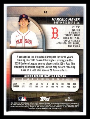 2025 Stadium Club #74 Marcelo Mayer | eBay