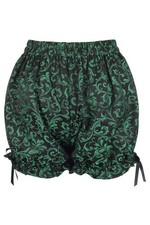 Black  Green Brocade Bloomers Pantaloons Cosplay Festival Burlesque Victorian