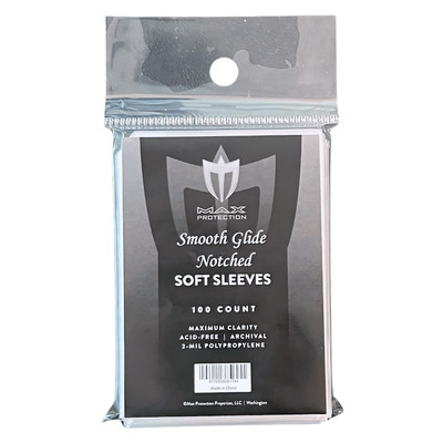 1000 (10 Packs) Max Protection Premium Card Easy Glide Notched Soft Sleeves