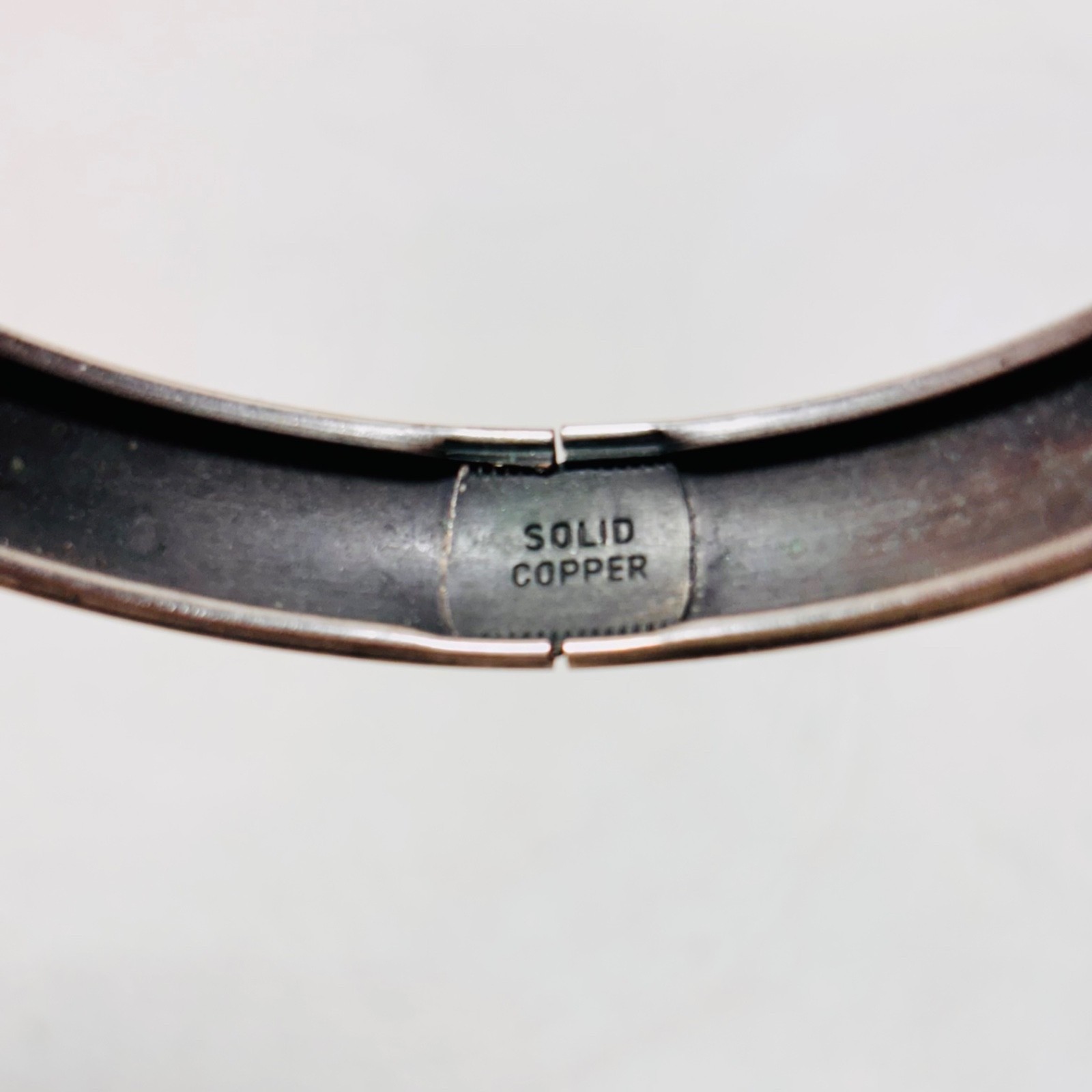 BRACELET solid copper silverplated bangle slide i… - image 8