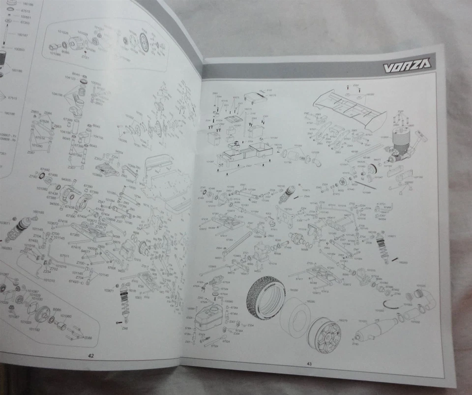HPI Racing Vorza 3.5 Big Block Nitro Buggy Instruction Manual/Exploded View - Image 3 of 3