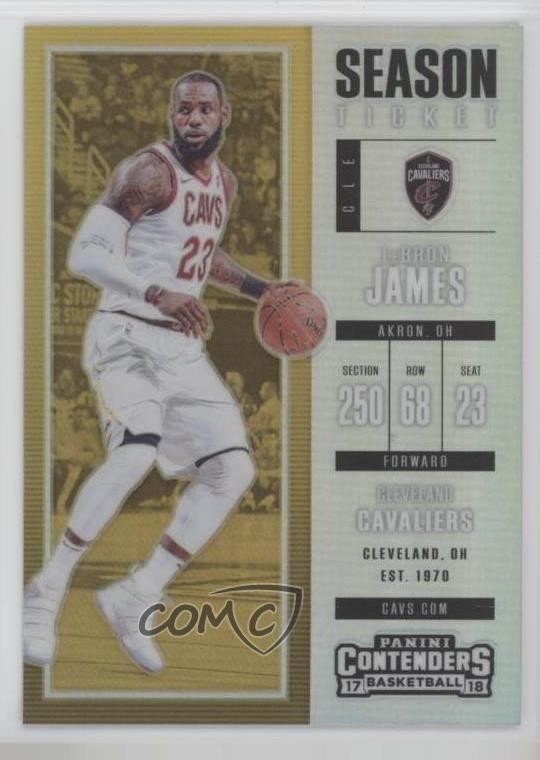 2017 Contenders Season Ticket Premium Edition Silver Prizm LeBron James #20 04br