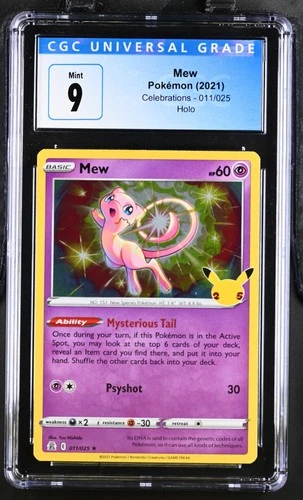 Mew #011/025 Holo Celebrations Pokemon CGC 9 Mint
