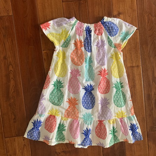 Mini Boden Girl Smocked Neck Rainbow Pineapple dress Cotton size 7-8Y 128cm - Picture 7 of 7
