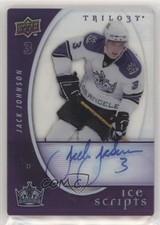 2008-09 Upper Deck Trilogy Ice Scripts Jack Johnson #IS-JJ Auto n1u