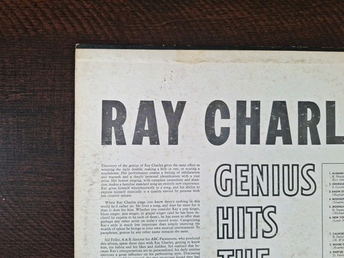 Ray Charles The Genius Hits The Road 1960 ABCS 335 Vinyl Record LP G+ - Picture 11 of 21