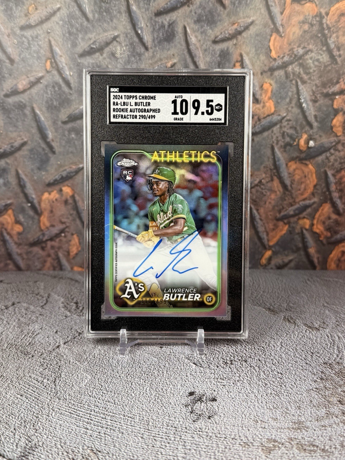 2024 Topps Chrome Lawrence Butler RC Auto Refractor /499 SGC 10/9.5 #RA-LBU