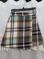 Girls Size 6 Tartan Plaid Mini Skirt