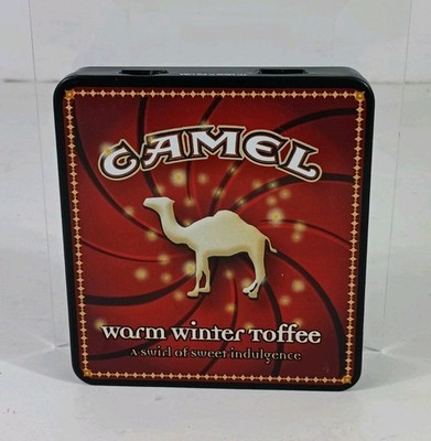 Vintage Camel ''Warm Winter Toffee'' Empty Cigarette Tin Can - 20 Class A - Rare