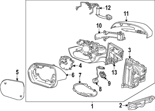 Genuine GM Mirror Assembly 26528862