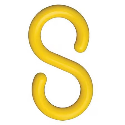 Zoro Select 30302-10 S-Hook For Plastic Chain Barrier, Yellow, 1 237/500 In,
