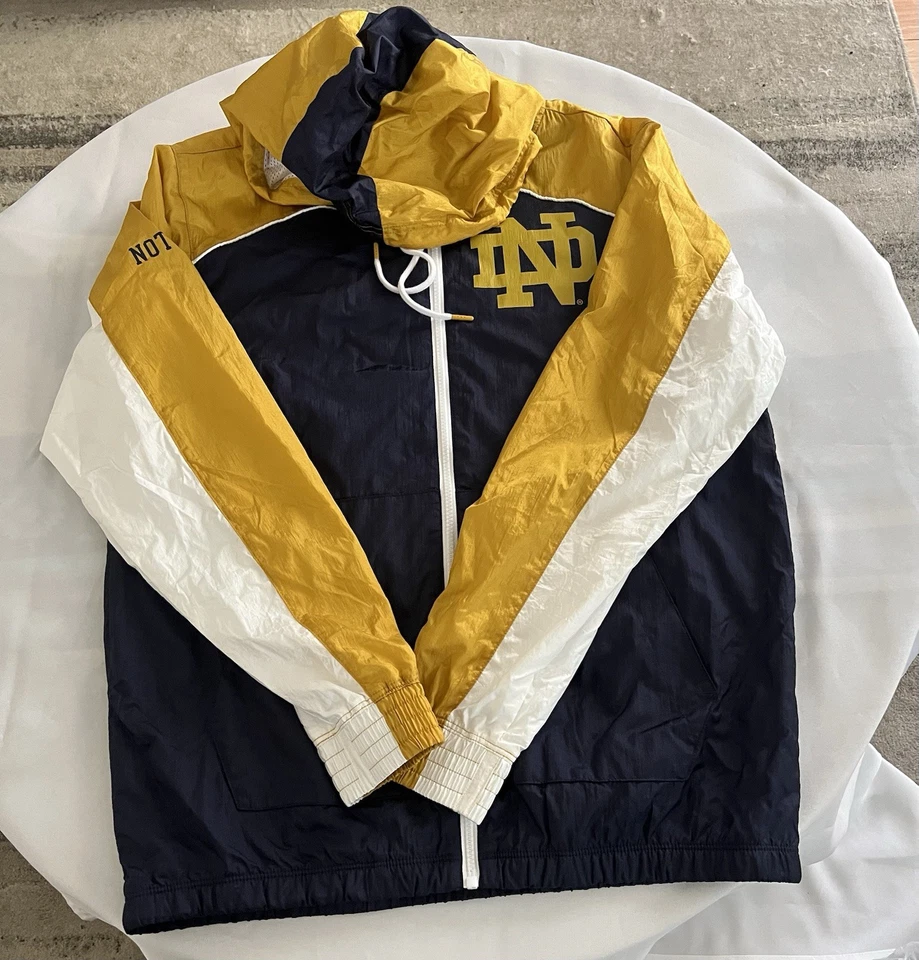 Chaqueta cortavientos Mitchell & Ness irlandesa de lucha Notre Dame nueva sin etiquetas talla M Foto 2 de 3