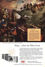 1954 IBM: Croesus Cavalry Stampeding Vintage Print Ad