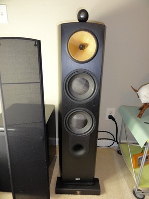 B&W Bowers & Wilkins 803 Nautilus Speakers W/ Jumpers And Stands