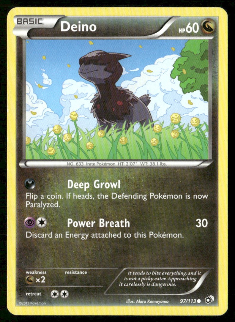 Deino Legendary Treasures 97/113 Common Pokemon Heavily Played